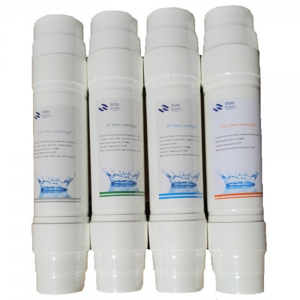 Set 4 filtre dozator cu purificare Prestige - PP, CTO, UF, T33